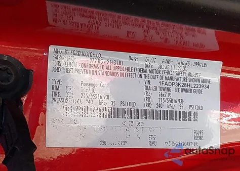 2017 Ford Focus Se from USA, damaged, VIN 1FADP3K28HL223934